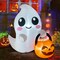 GOOSH 5FT Inflatable Cute Ghost with Pumpkin Bucket – Light-Up Halloween Yard Decoration